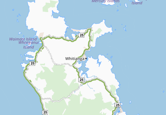 Karte Stadtplan Whitianga