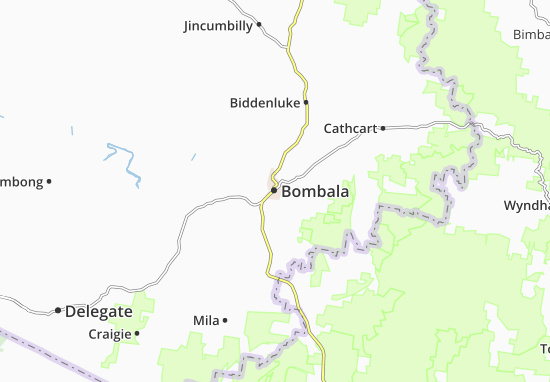 Karte Stadtplan Bombala