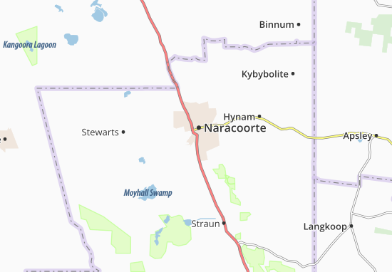 Mapa Naracoorte