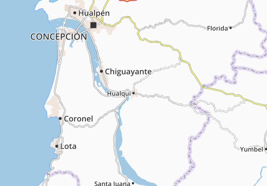 Kaart Plattegrond Hualqui