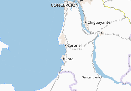 Kaart Plattegrond Coronel