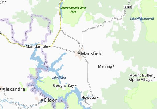 Kaart Plattegrond Mansfield