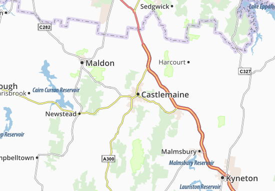 Kaart Plattegrond Castlemaine