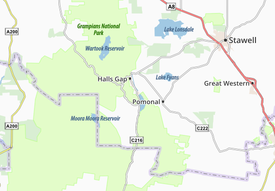 Mapa Bellfield Settlement