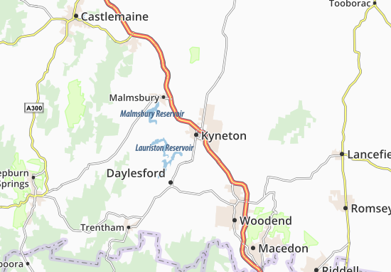 Mapa Kyneton