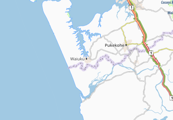 Mappe-Piantine Waiuku Town District