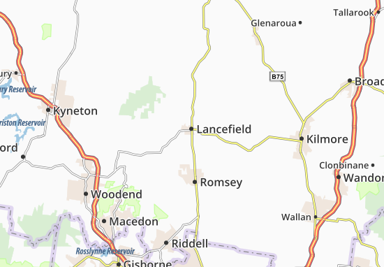 Mapa Lancefield