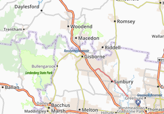 Kaart Plattegrond Gisborne
