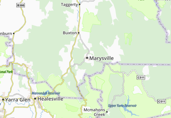 Kaart Plattegrond Marysville