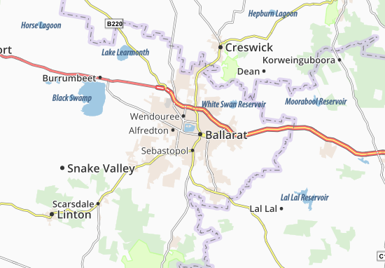 Mapa Ballarat