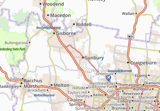 Kaart Plattegrond Sunbury
