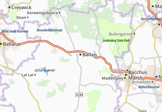 Karte Stadtplan Ballan