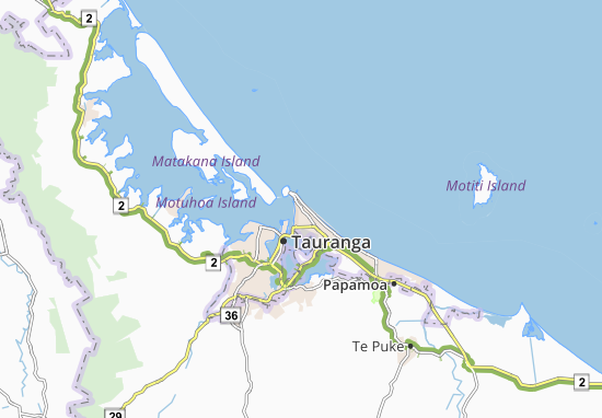 Karte Stadtplan Mount Manunganui