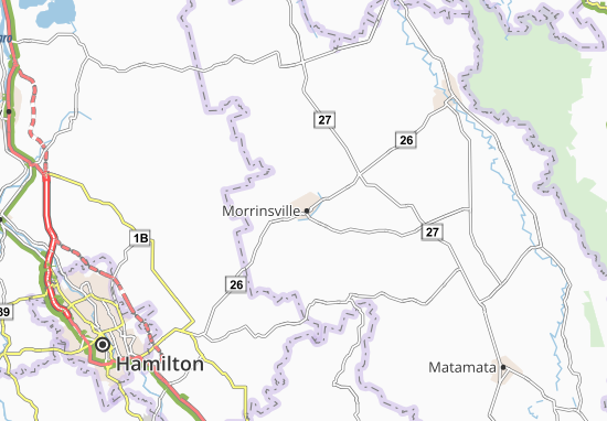 Karte Stadtplan Morrinsville