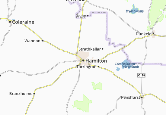 Kaart Plattegrond Hamilton