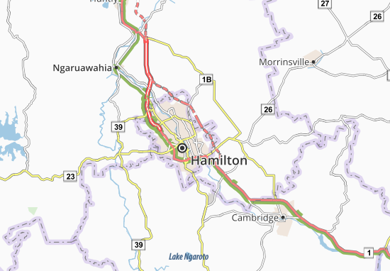 Karte Stadtplan Hamilton
