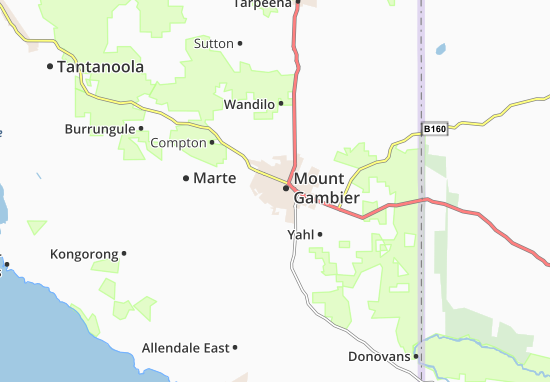 Kaart Plattegrond Mount Gambier