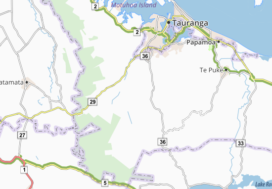 Karte Stadtplan Omanawa Falls