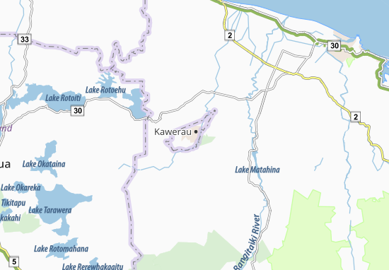 Karte Stadtplan Kawerau