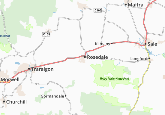 Kaart Plattegrond Rosedale
