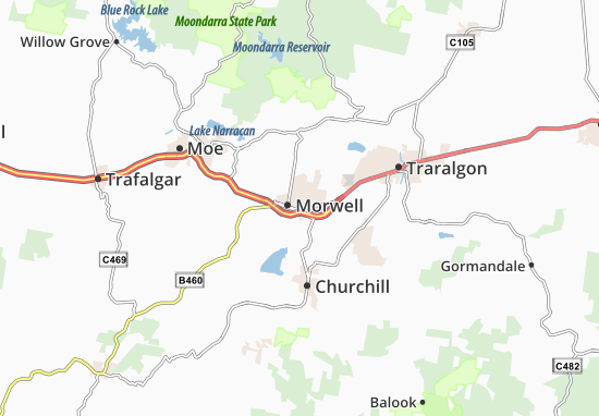Kaart Plattegrond Morwell