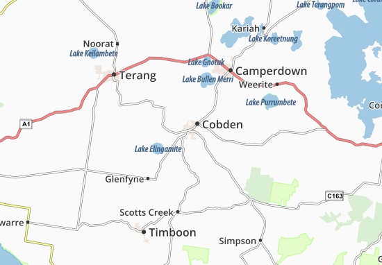 Karte Stadtplan Cobden