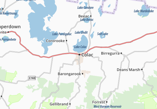 Karte Stadtplan Colac