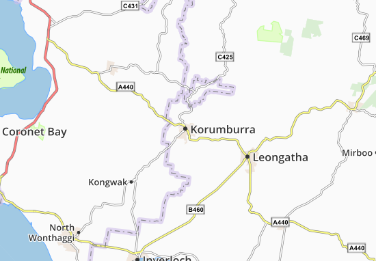 Kaart Plattegrond Korumburra