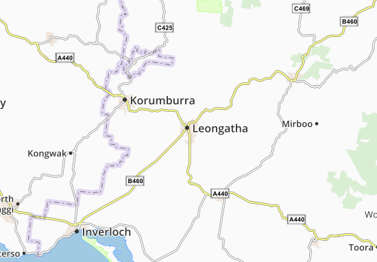 Kaart Plattegrond Leongatha