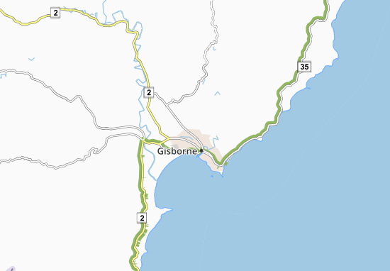 Mapa Gisborne