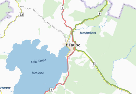 Karte Stadtplan Taupo
