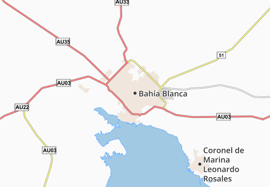 Kaart Plattegrond Bahía Blanca