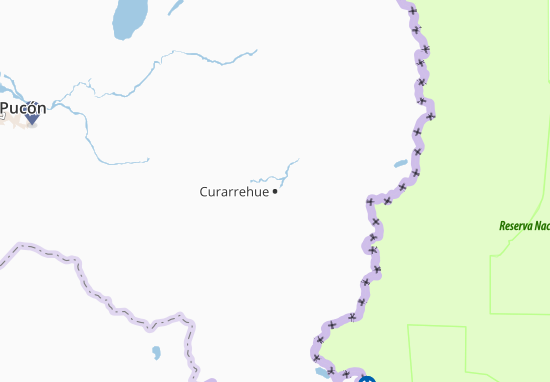 Karte Stadtplan Curarrehue