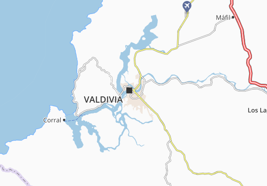 Karte Stadtplan Valdivia