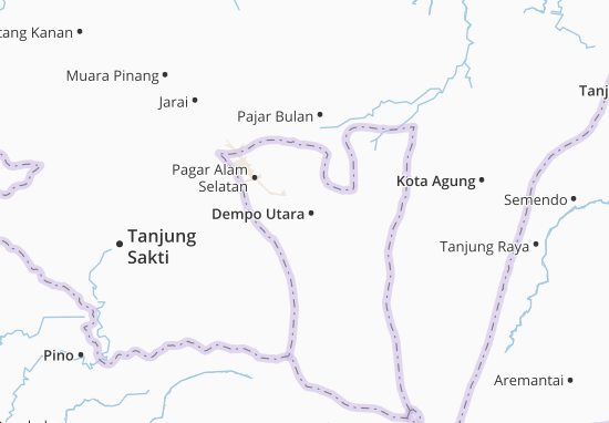 Karte Stadtplan Dempo Utara