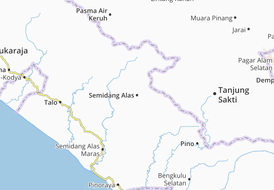 Karte Stadtplan Semidang Alas