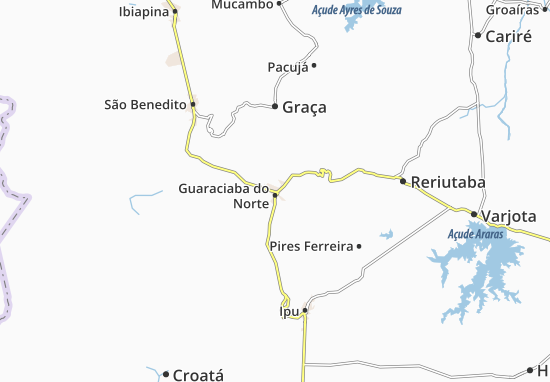 Karte Stadtplan Guaraciaba do Norte