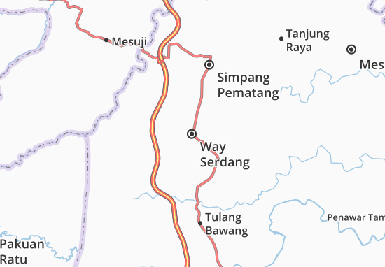 Kaart Plattegrond Way Serdang
