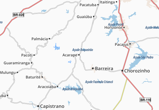 Kaart Plattegrond Acarape