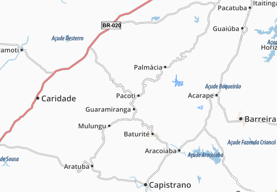 Karte Stadtplan Pacoti