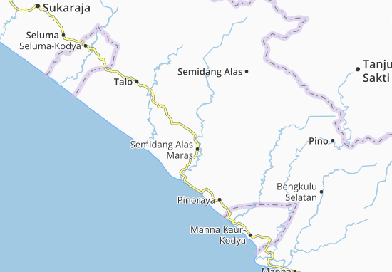 Karte Stadtplan Semidang Alas Maras