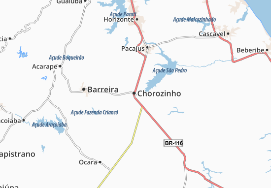 Karte Stadtplan Chorozinho