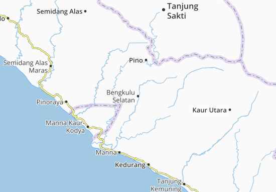 Kaart Plattegrond Bengkulu Selatan