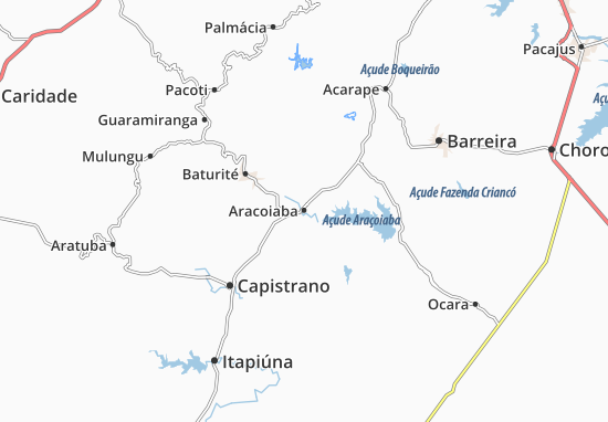 Kaart Plattegrond Aracoiaba