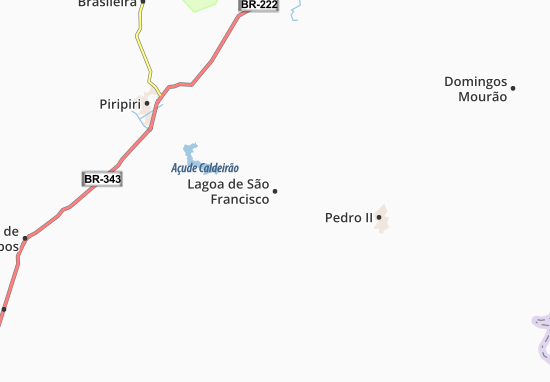 Kaart Plattegrond Lagoa de São Francisco