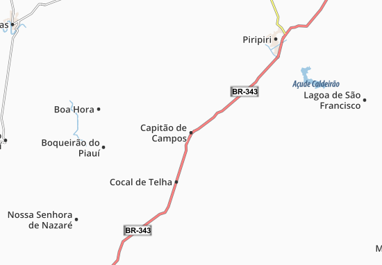 Kaart Plattegrond Capitão de Campos