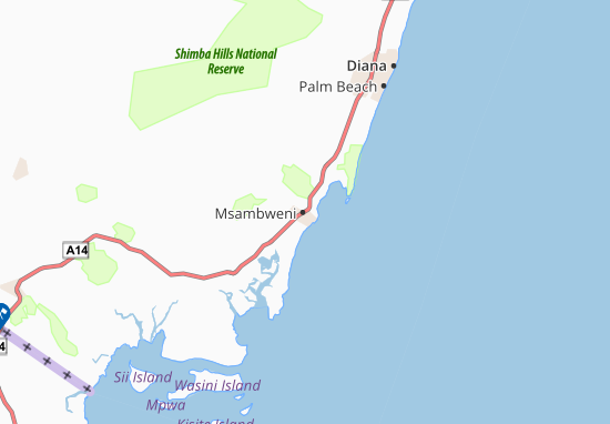 Karte Stadtplan Msambweni