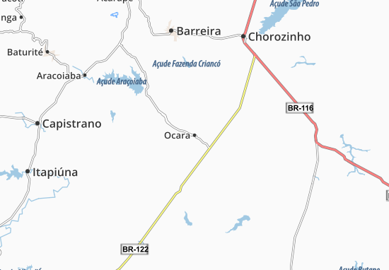 Kaart Plattegrond Ocara