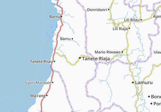 Karte Stadtplan Tanete Riaja