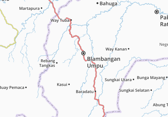 Kaart Plattegrond Blambangan Umpu